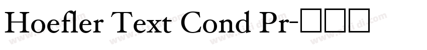 Hoefler Text Cond Pr字体转换